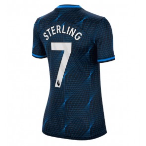 Chelsea Raheem Sterling #7 Replika Udebanetrøje Dame 2023-24 Kortærmet